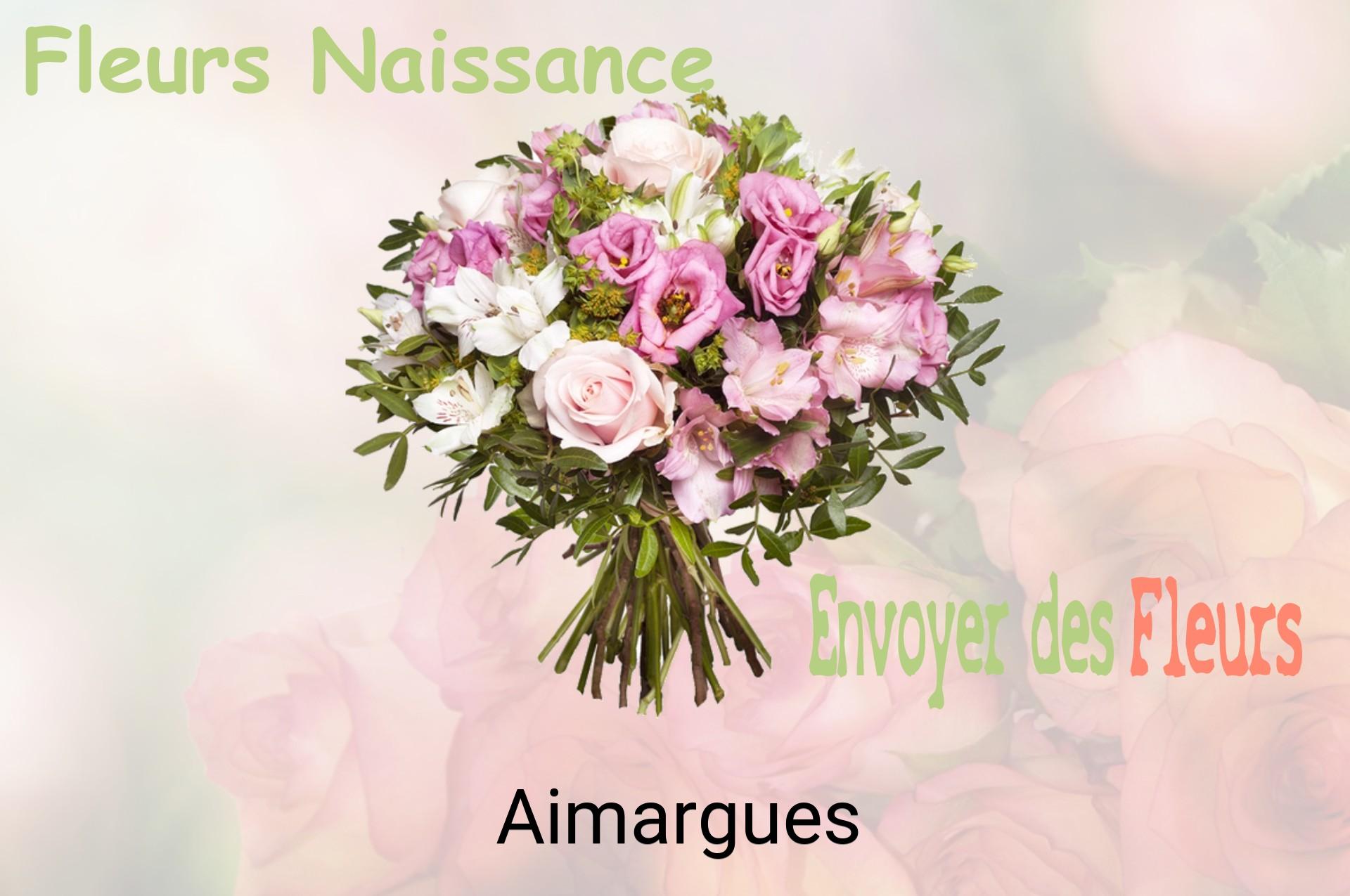 Bouquet de fleurs de naissance livré à Aimargues