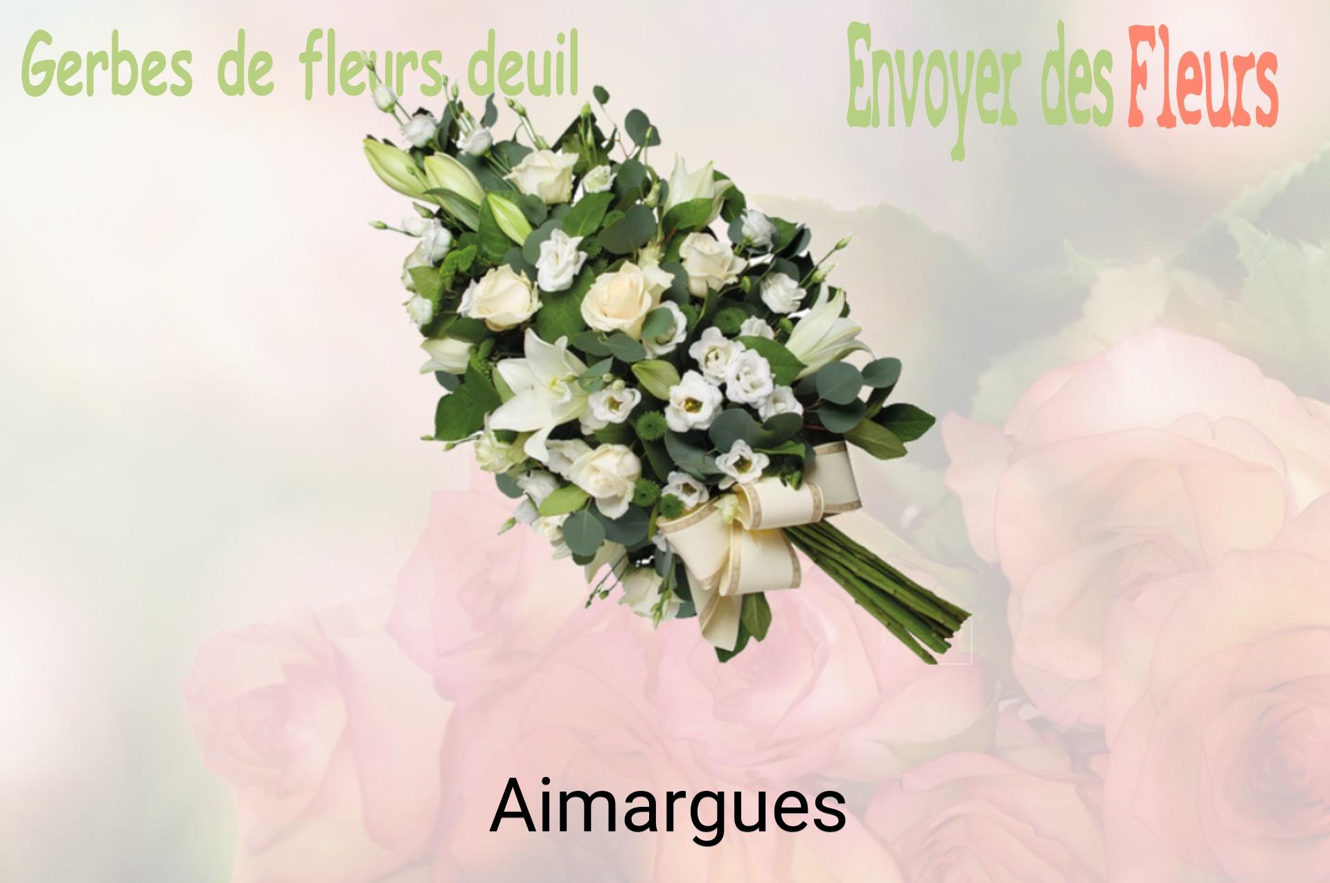 Gerbe de fleurs de deuil livrée à Aimargues